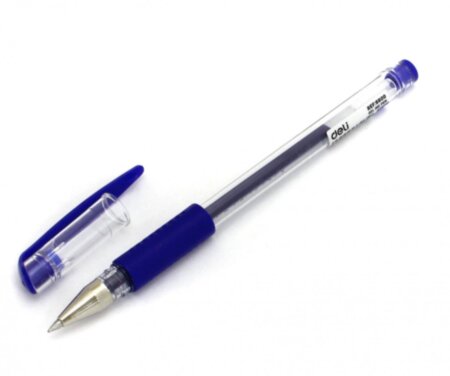 Гелевая ручка синяя 0,5мм DELI 6600 синий