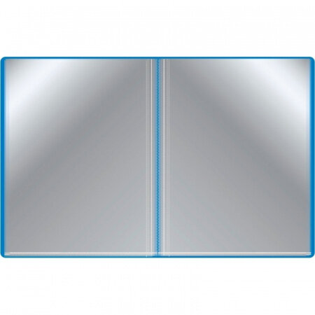 Папка с файлами Бюрократ на 30 вкладышей, 650 мкм, синяя