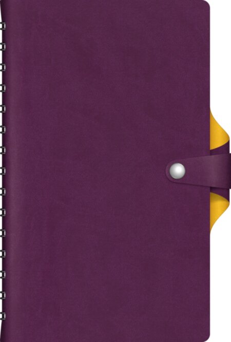 Ежедневник недатированный "Hatber" 128л, А5, серия "Vivella Bicolour"фиолетово-желтый