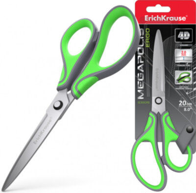 Ножницы 20см Megapolis Ergo  с лезвиями 4D ErichKrause