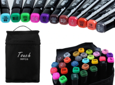 Набор фломастеров двусторонних, 36 цветов