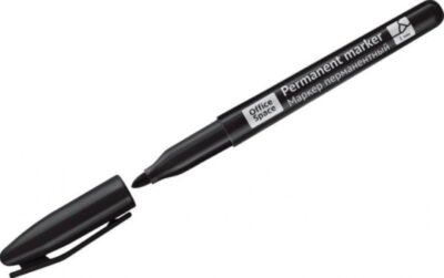 Маркер перманентный 3.0 мм OfficeSpace 8004В, черный, пулевидный