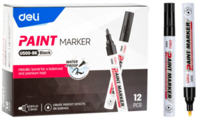 Маркер-краска DELI "Paint" 1.5-2 мм, черный