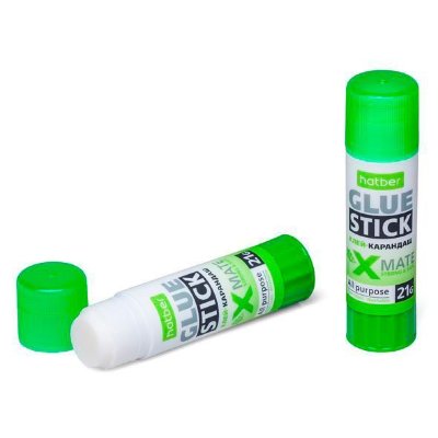 Клей-карандаш "Hatber", 21гр, на ПВА основе, серия "X-Mate"