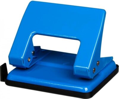 Дырокол до 20 л., с линейкой, металлический, синий, Forofis  044-91667