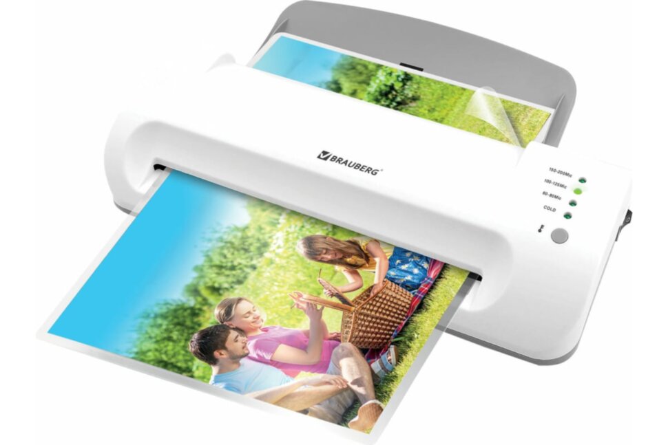 Ламинатор BRAUBERG Silver Max A4, толщина пленки 60-200 мкм, скорость 32 см/мин