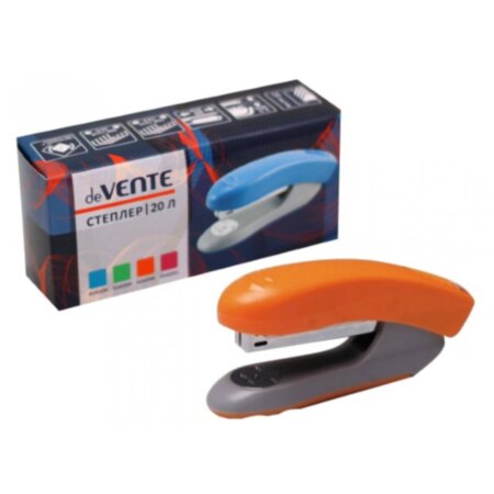Степлер №24/6;26/6 "DeVente. NEON" на 20л. оранжевый