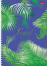 Тетрадь "Hatber", 96л, А4, клетка, на гребне, серия "Тропические листья"
