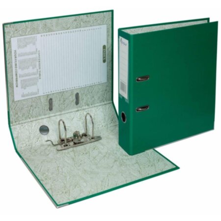 Папка-регистратор, А4, 70 мм, ПВХ/бумага, зеленый, Forpus Eco