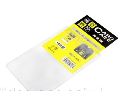 Бейдж вертик. А7(76х105)мм, без зажима,жесткий, прозрачный Kejea