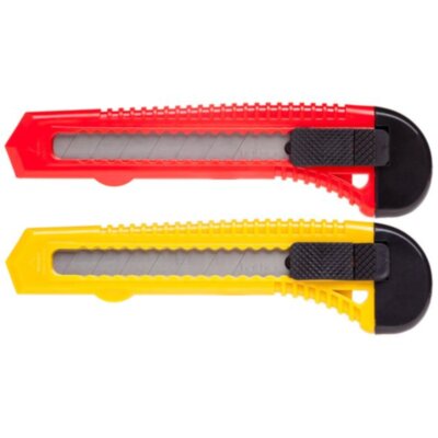 Нож канцелярский "Hatber X-Blade", 18мм, нержавеющее лезвие, ассорти, в пакете