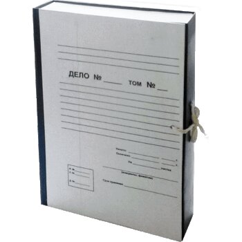 Короб архивный "deVente" 80мм бумвинил на завязках , синий 