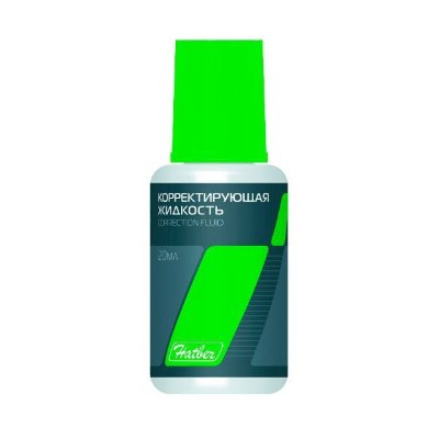 Корректирующая жидкость "Hatber", 20мл, на химической основе с кисточкой