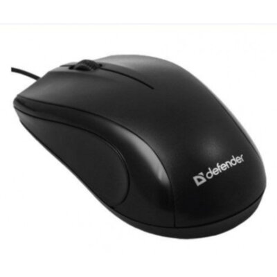 Мышь Defender Optimum MS-130 (Черный), USB 2кн, 1кл-кн, коробочка
