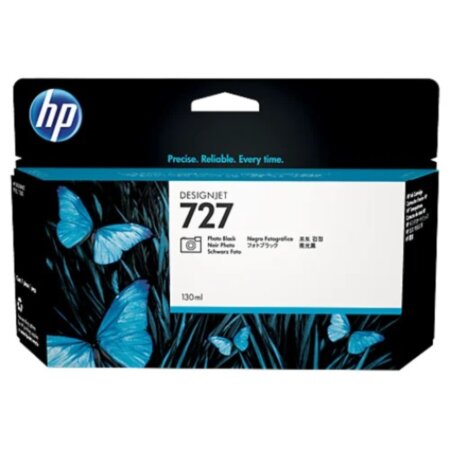 HP B3P23A Photo Black Ink Cartridge №727 for DesignJet T1500/T2500/T920, 130 ml.