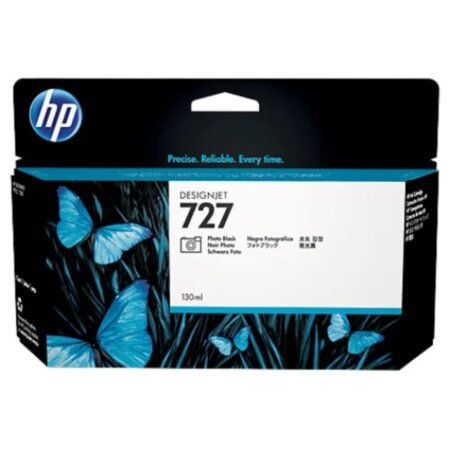 HP B3P23A Photo Black Ink Cartridge №727 for DesignJet T1500/T2500/T920, 130 ml.