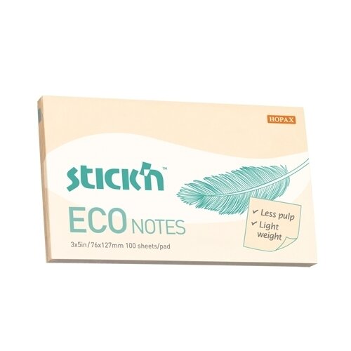 Бумага для заметок 76*127 жёлтый 100л, "ECO" (НОРАХ)