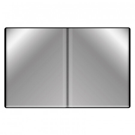 Папка с файлами Бюрократ на 40 вкладышей, 650 мкм, черная