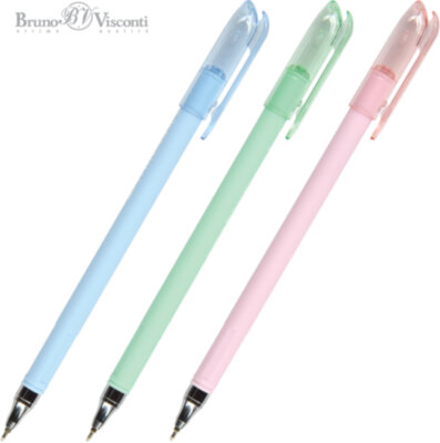 Ручка шариковая Bruno Visconti "PointWrite", синяя, "Zefir", корпус ассорти, линия 0,38 мм
