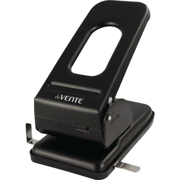 Дырокол"deVENTE" (60 листов) мет. с линейкой, черный