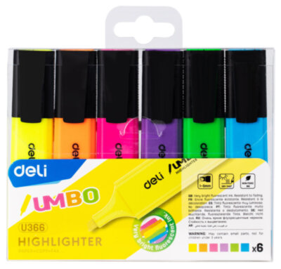 Набор маркеров для доски, DELI "U0366", 6 цвета