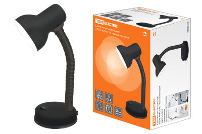 Светильник настол 220В 40Вт Е14 черный мат.