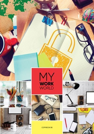 Тетрадь для записи "BG", 80л, А4, клетка, лак, на гребне, серия "My Work №2"